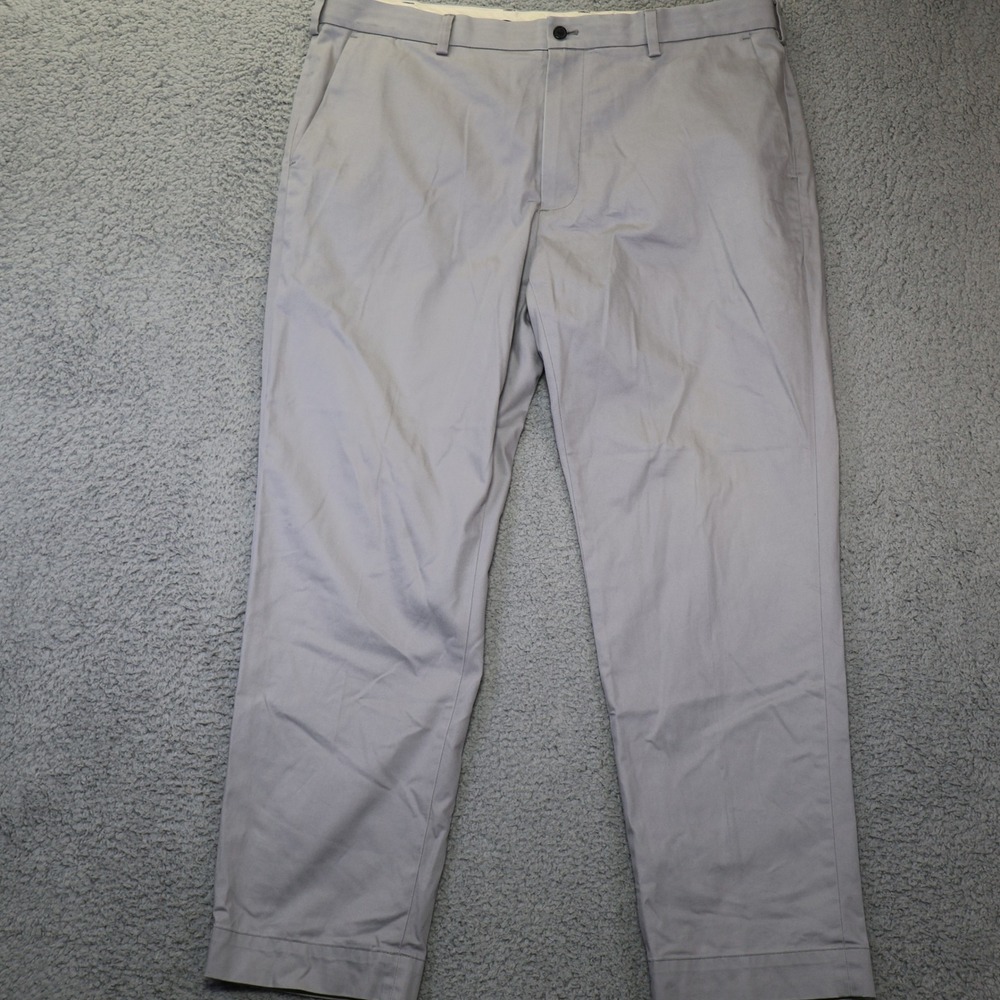 Brooks Brothers Advantage Chino Stretch Clark Fit Pants Gray Mens 40x30 42334